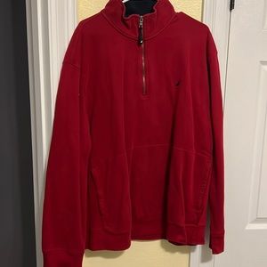 Nautica 3/4 zip up, red, XXL size